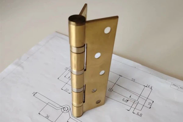 Rust-proof Brushed Brass Hinges