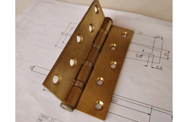 Rust-proof Brushed Brass Hinges