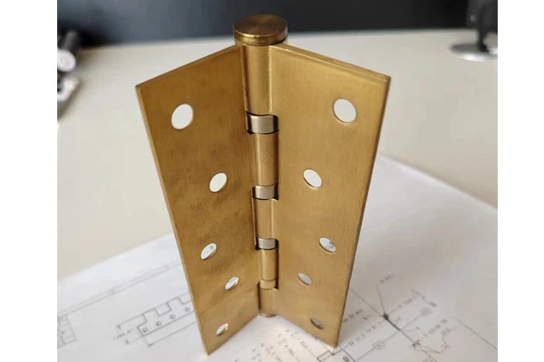 Silent Brushed Brass Hinges