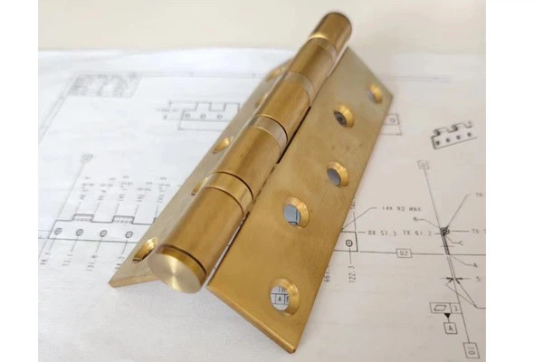 Silent Brushed Brass Hinges