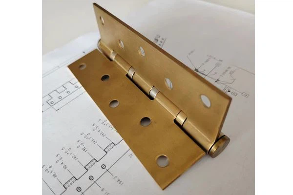 Silent Brushed Brass Hinges